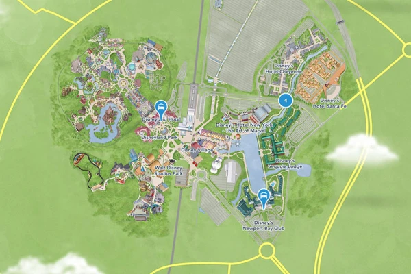 Disney hotel map