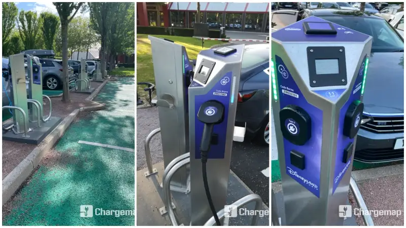 Charging points for electric vehicule at Disney Hotel