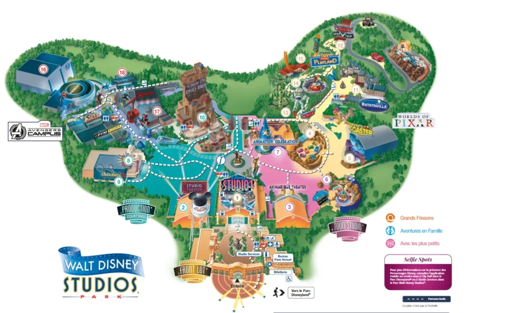 Walt Disney Studios map